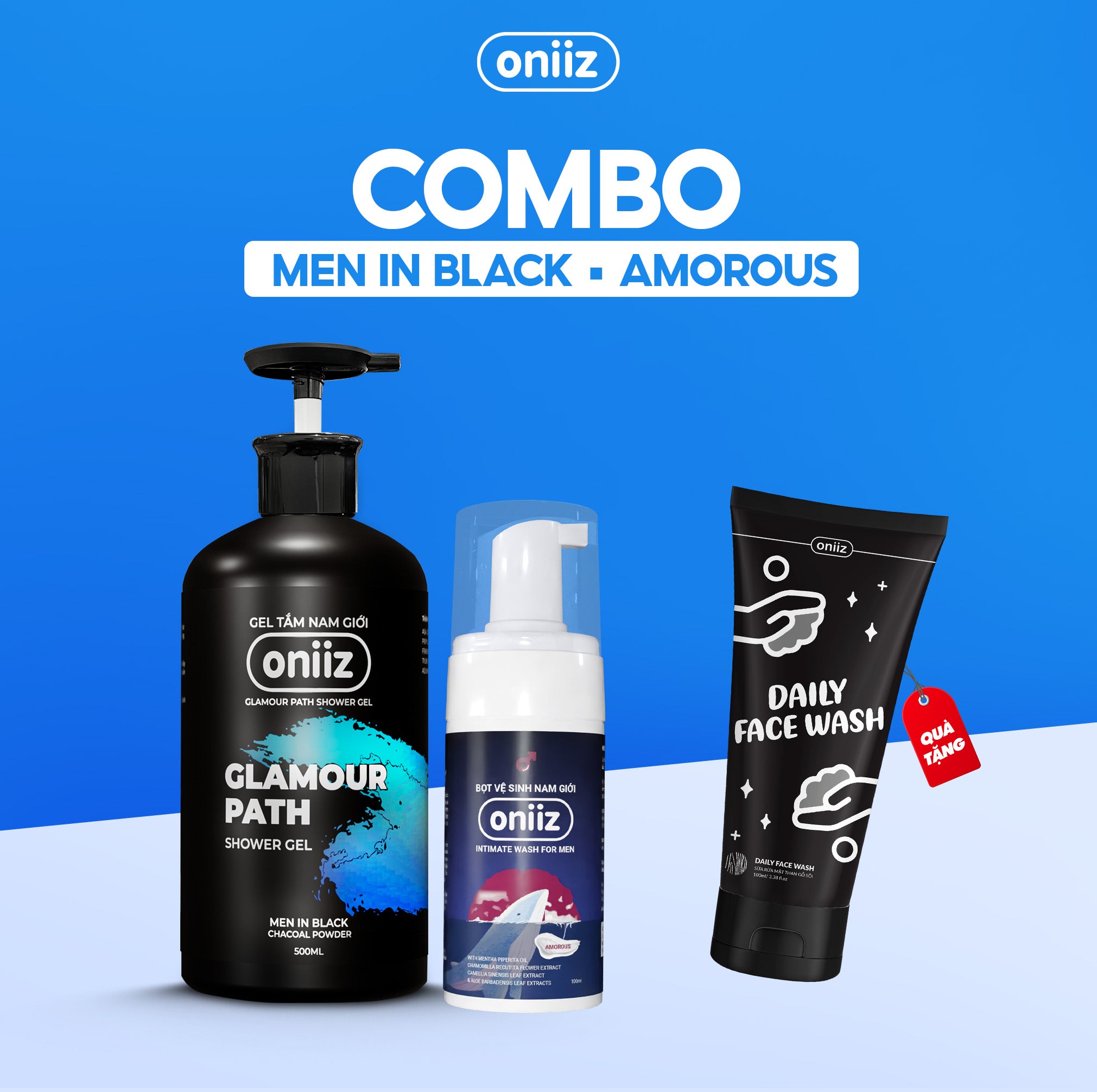 Oniiz Perfume Charger Box - Perfume Shower Gel, Men's Hygiene Foam, Facial Cleanser Gift