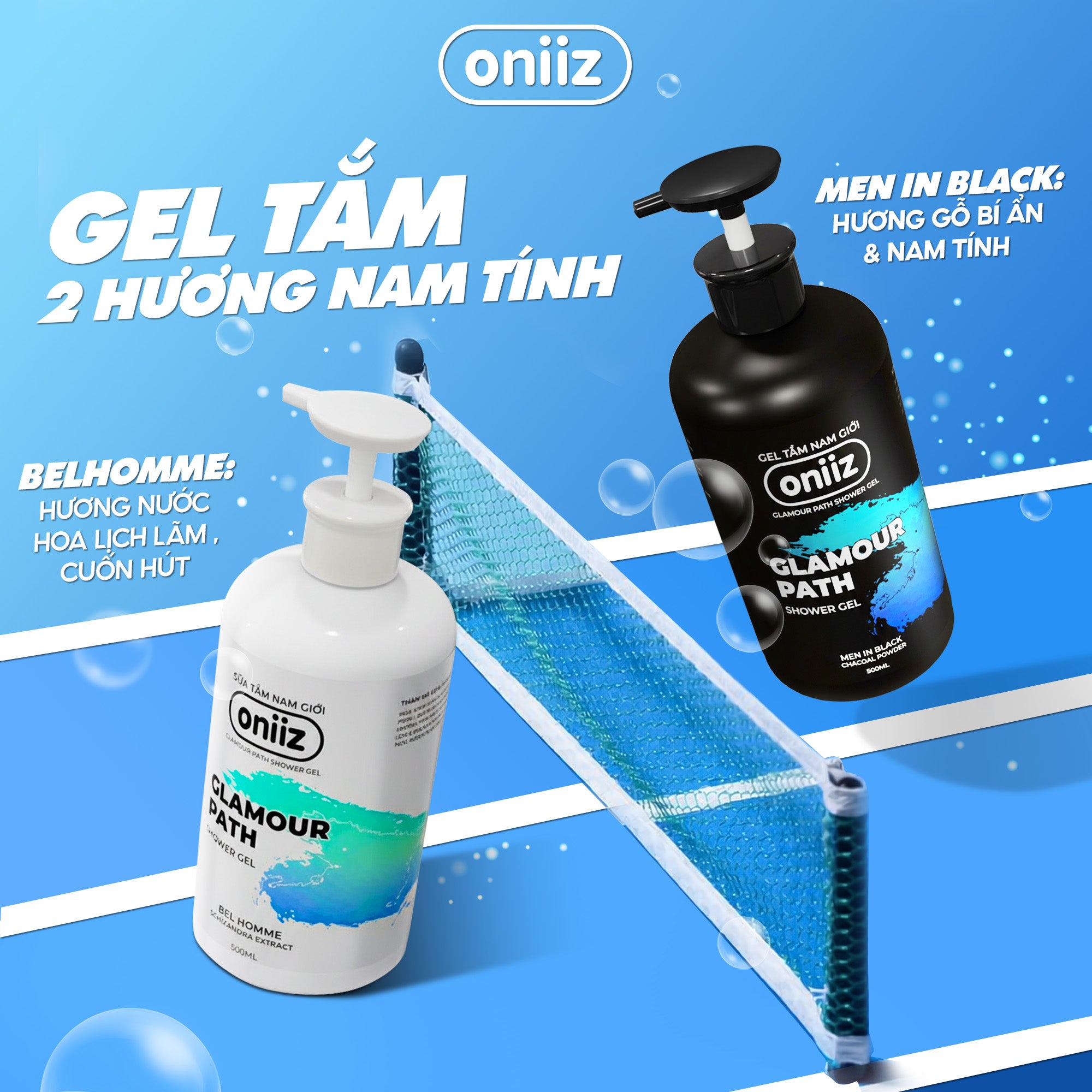 Combo Tự Tin Oniiz - Bọt vệ sinh nam giới Oniiz, Sữa tắm hương nước hoa, Dầu gội sạch gàu, vào nếp, hương thơm nam tính mới ZeroG