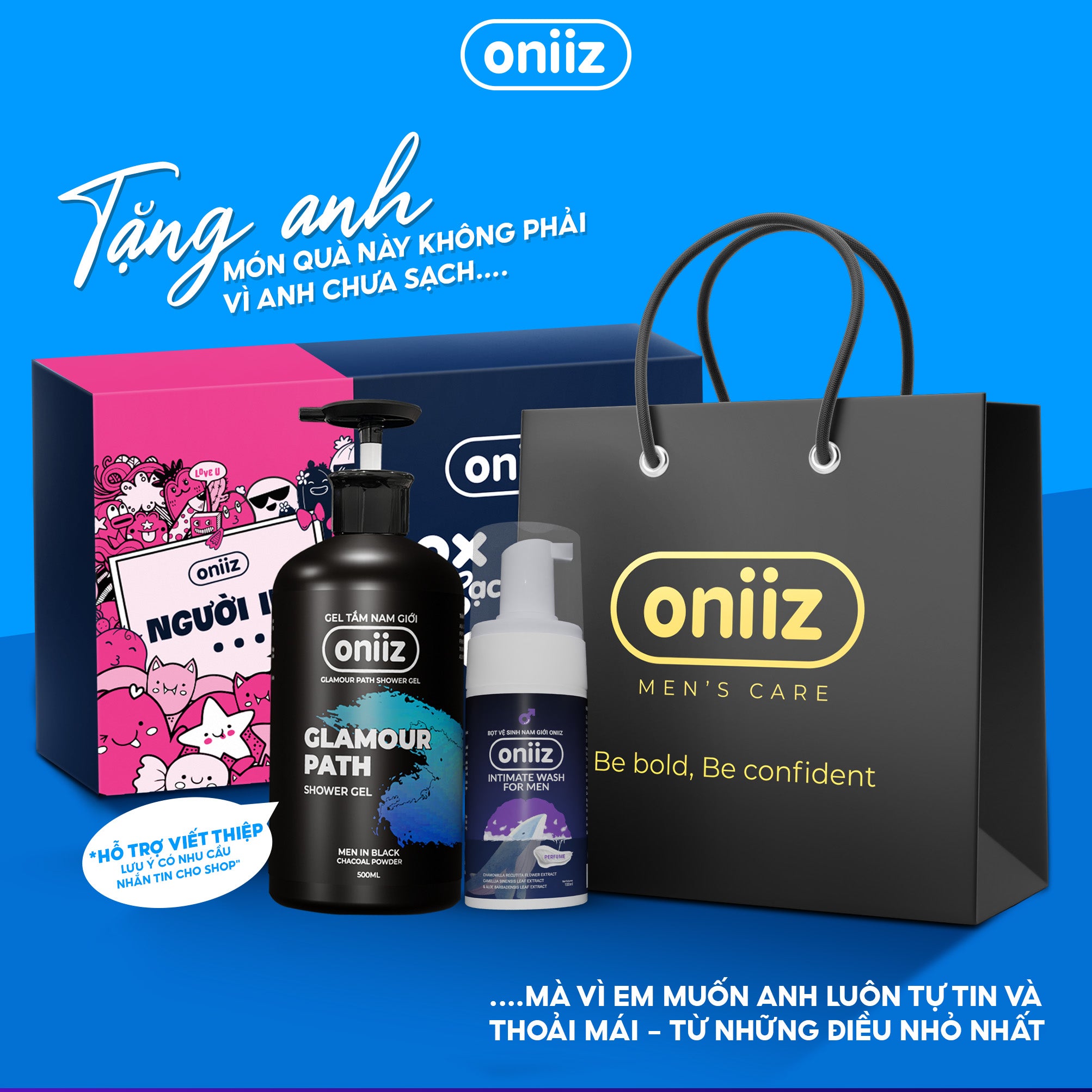 Box Sạc Chất Hương Oniiz - Sữa Tắm Hương Nước Hoa, Bọt Vệ Sinh Nam Giới, Quà Tặng nước hoa nam