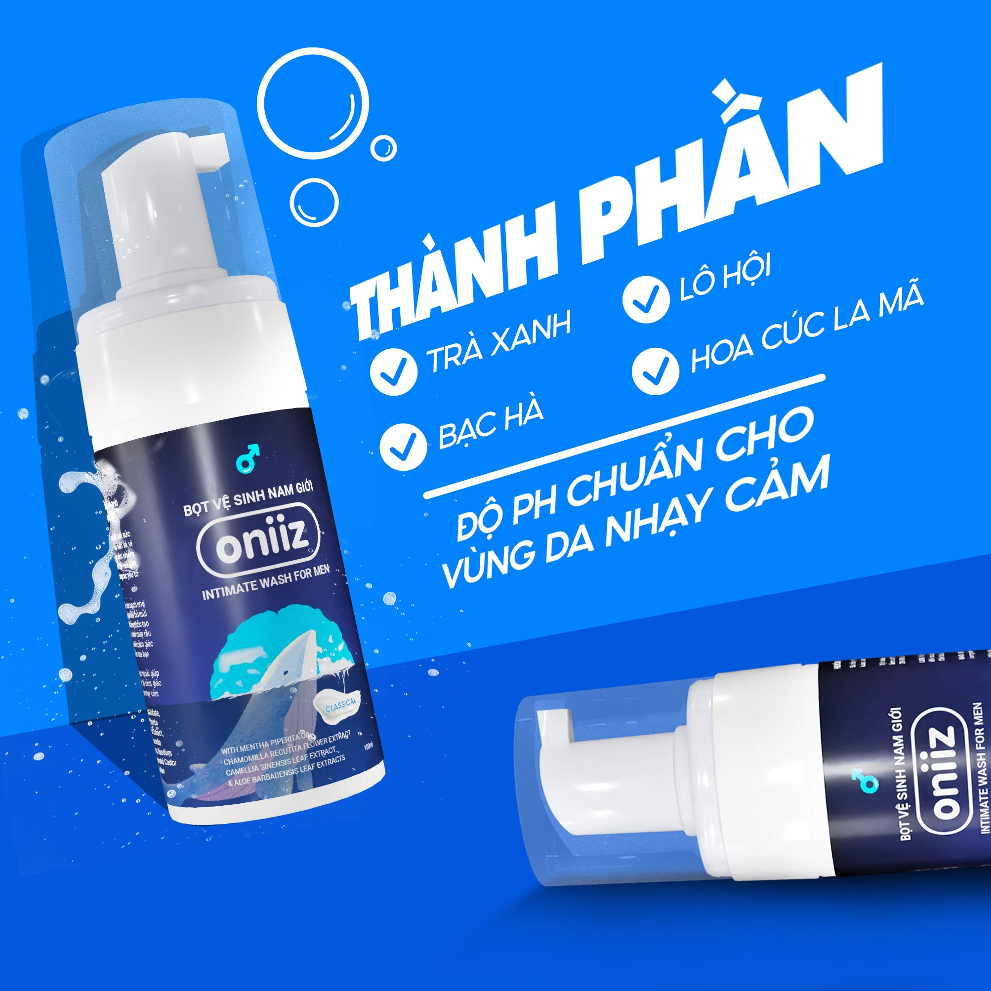 Oniiz Perfect Combo | Men's Hygiene Foam, Perfumed Shower Gel, Trial Perfume Gift