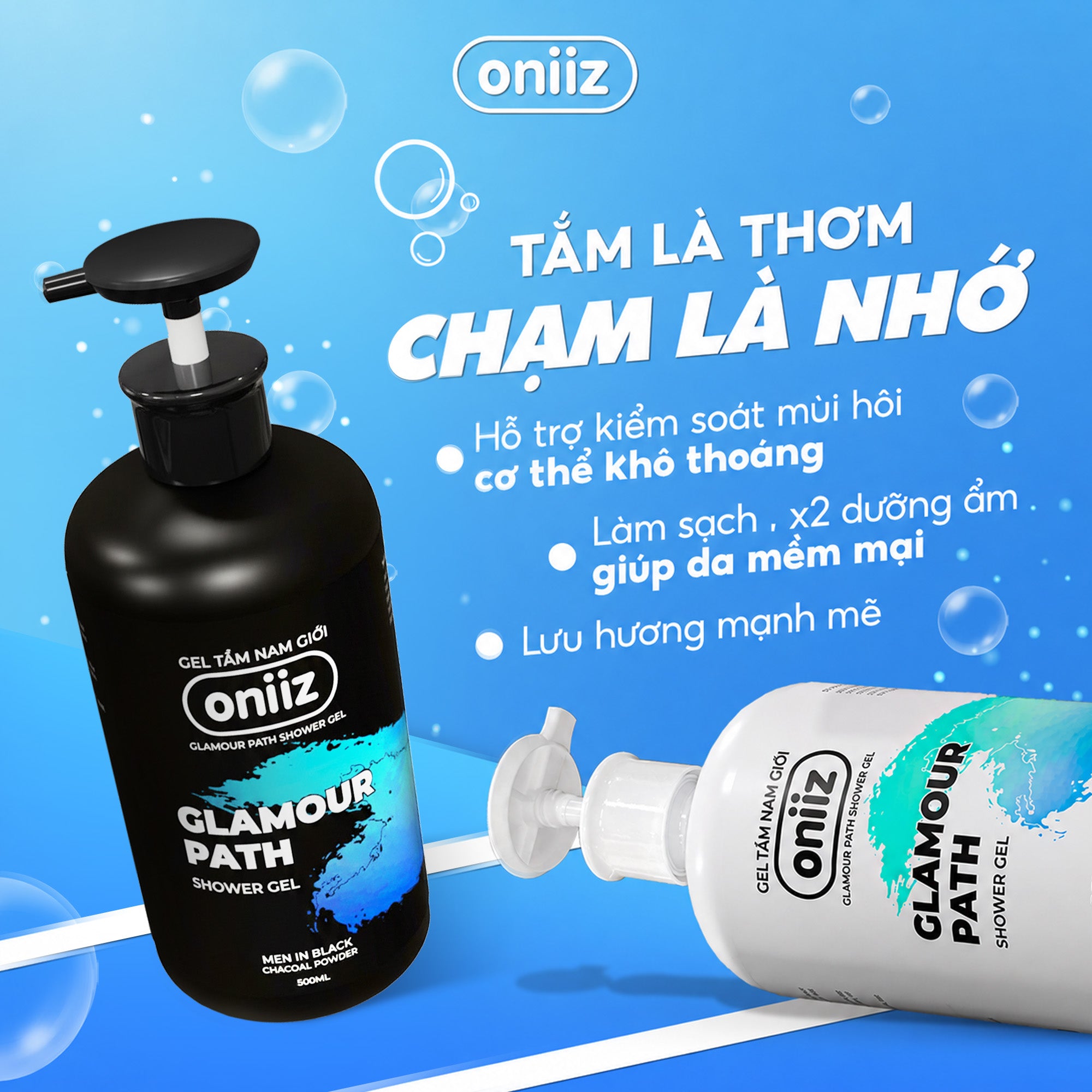 Combo Tinh Tế Oniiz - Bọt vệ sinh nam, Sữa tắm hương nước hoa, Dầu gội nam ZeroG, Bọt rửa mặt Hyro