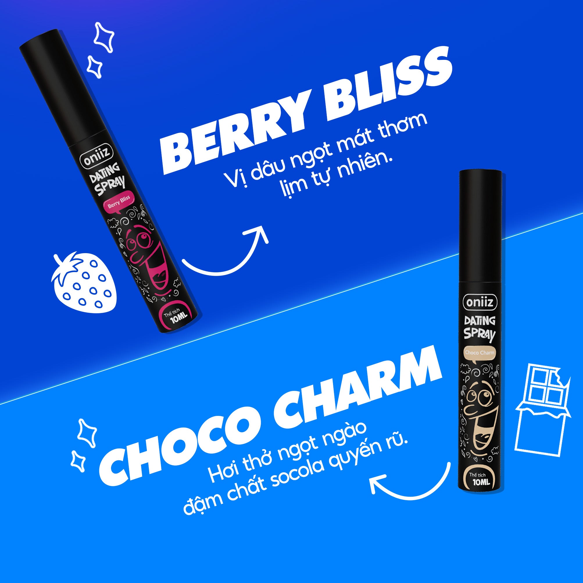 Combo Love Sweet Oniiz | Bọt Vệ Sinh Nam Giới, Xịt Thơm Miệng Dating Spray, Quà tặng nước hoa nam giới miami 4ml