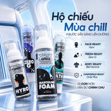 Oniiz Travel Kit, Set du lịch Nam 4 món Minisize Bọt Vệ Sinh, Rửa Mặt, Dầu Gội & Sữa Tắm. Combo chăm sóc cá nhân cho Nam Giới