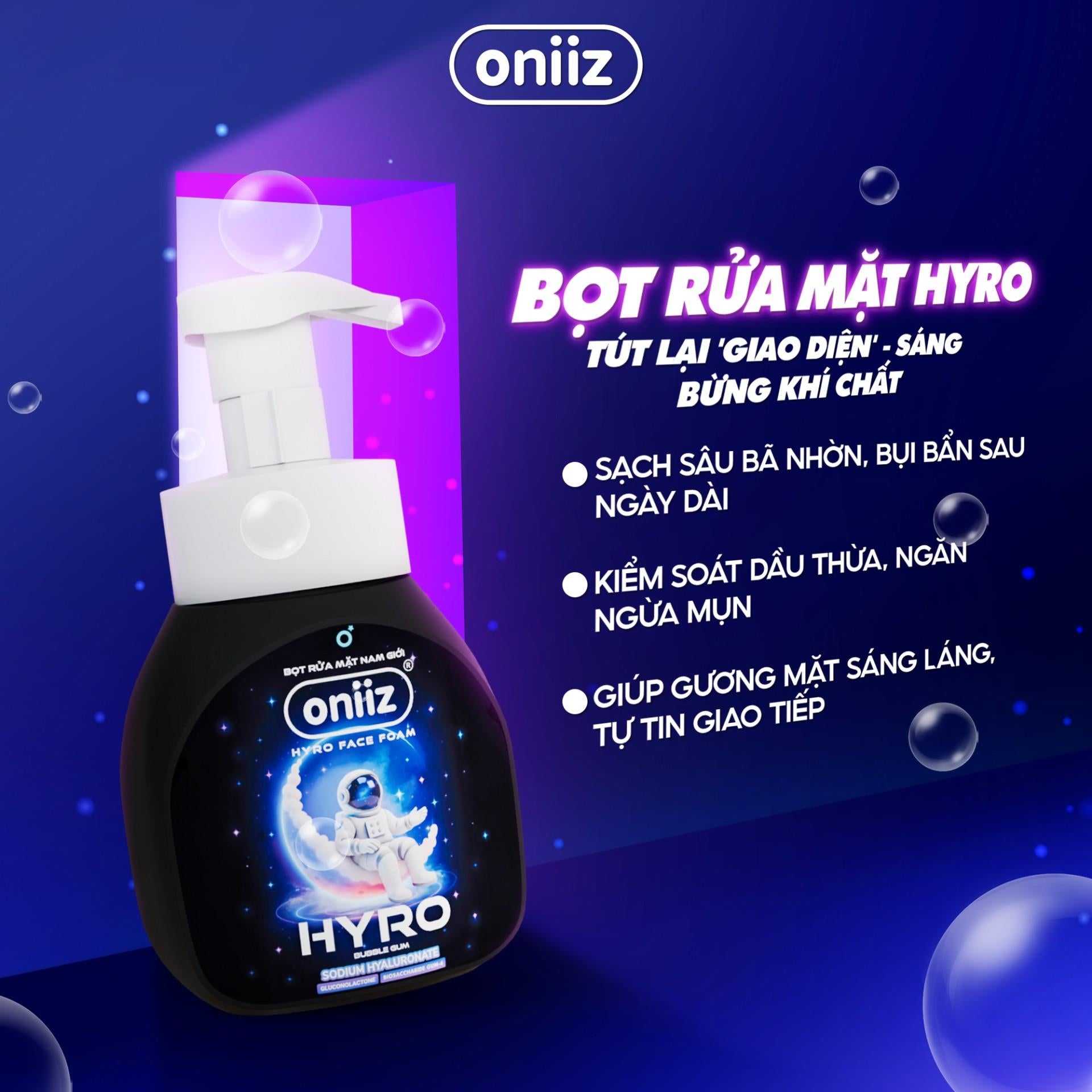 Combo Tinh Tế Plus - Bọt vệ sinh nam giới mới Oniiz Plus 145ml, Sữa tắm hương nước hoa, Dầu gội Zero G, Bọt rửa mặt Hyro