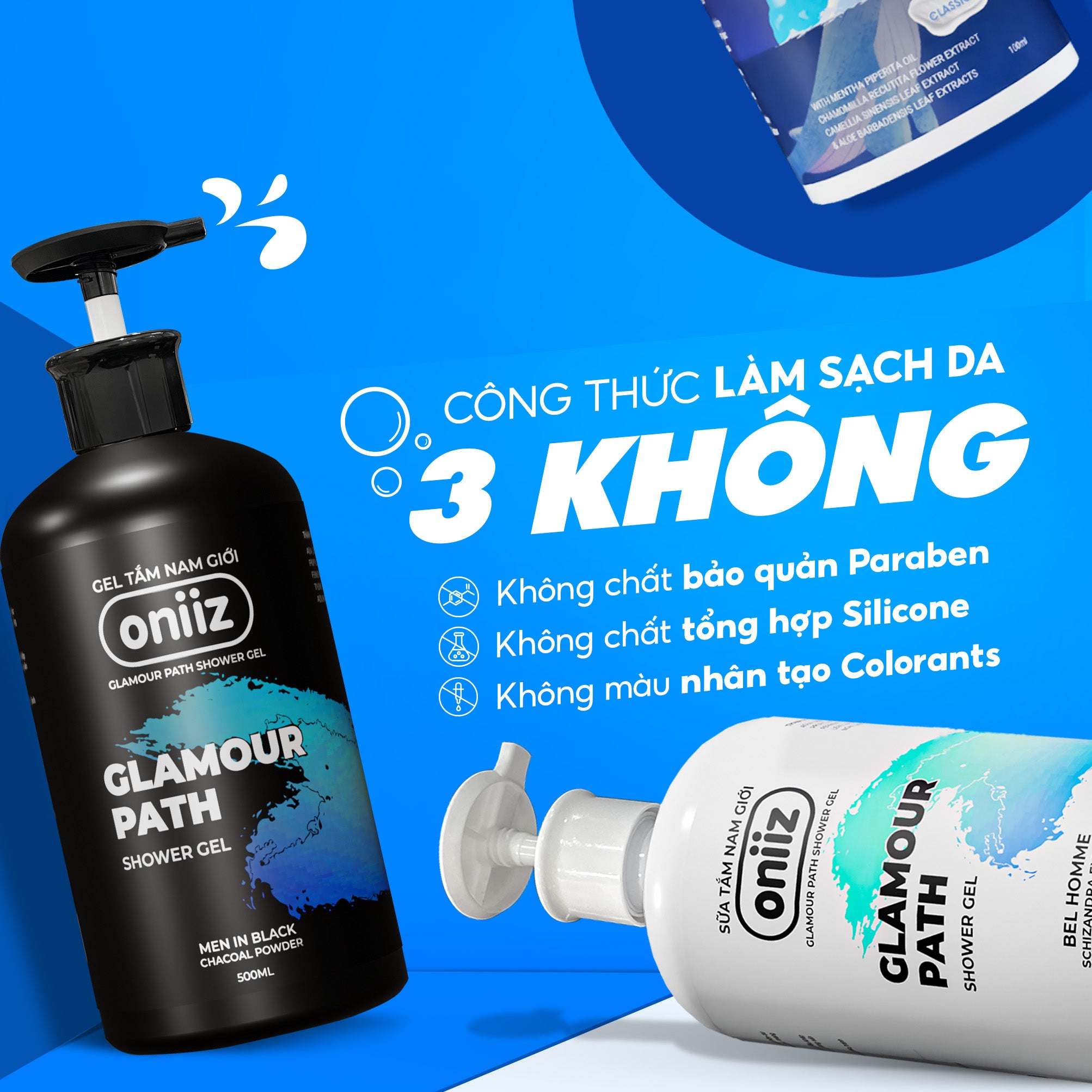 Oniiz Perfect Combo | Men's Hygiene Foam, Perfumed Shower Gel, Trial Perfume Gift