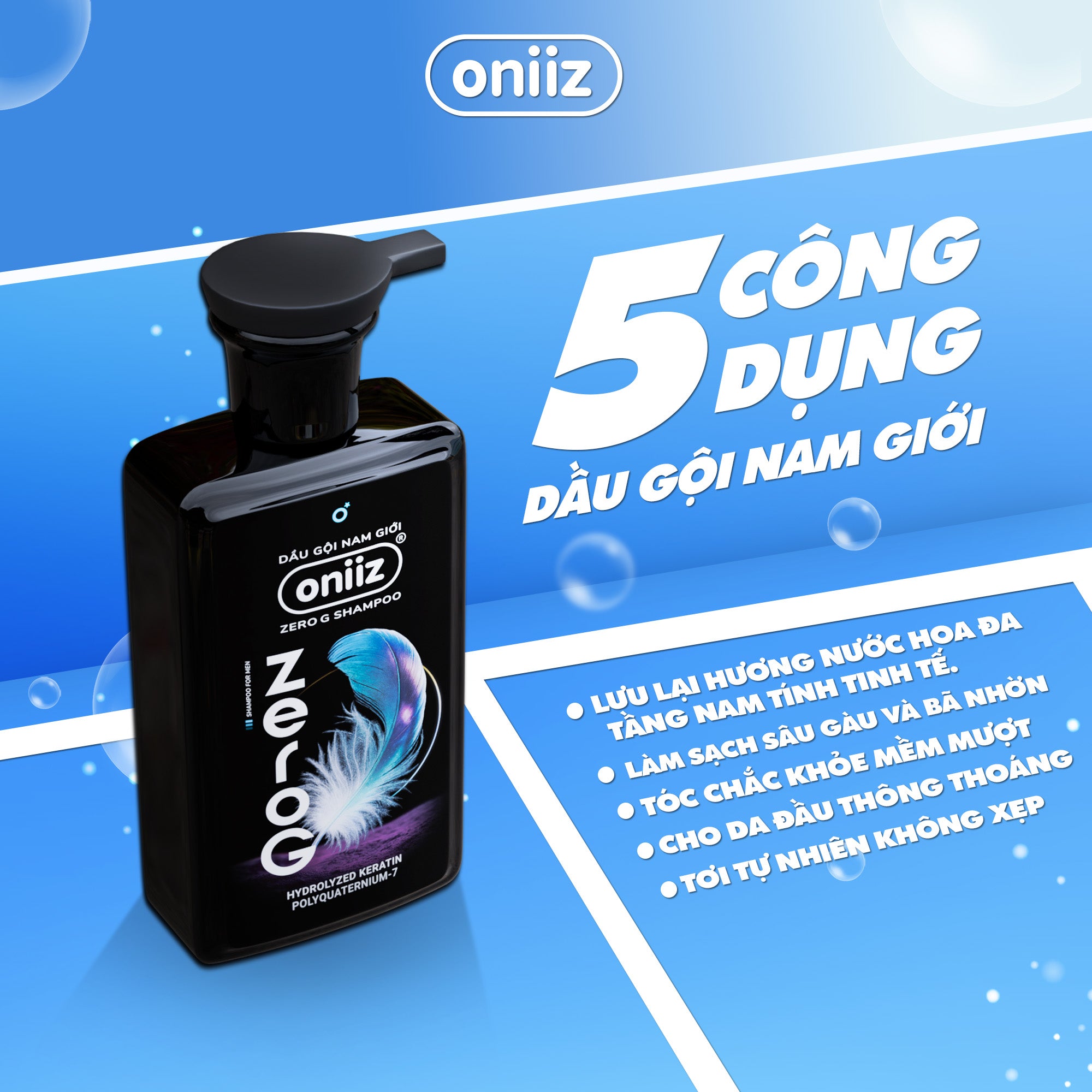 Combo Tự Tin Oniiz - Bọt vệ sinh nam giới Oniiz, Sữa tắm hương nước hoa, Dầu gội sạch gàu, vào nếp, hương thơm nam tính mới ZeroG