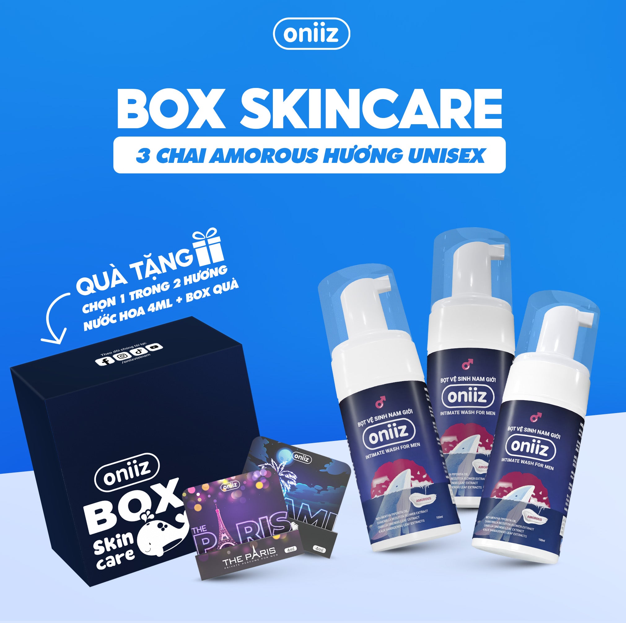 Oniiz Skincare Box | Combo of 3 Men's Cleansing Foams, Men's Cleansing Solution Creates Fine Foam 100ml