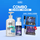 Oniiz Perfect Combo | Men's Hygiene Foam, Perfumed Shower Gel, Trial Perfume Gift
