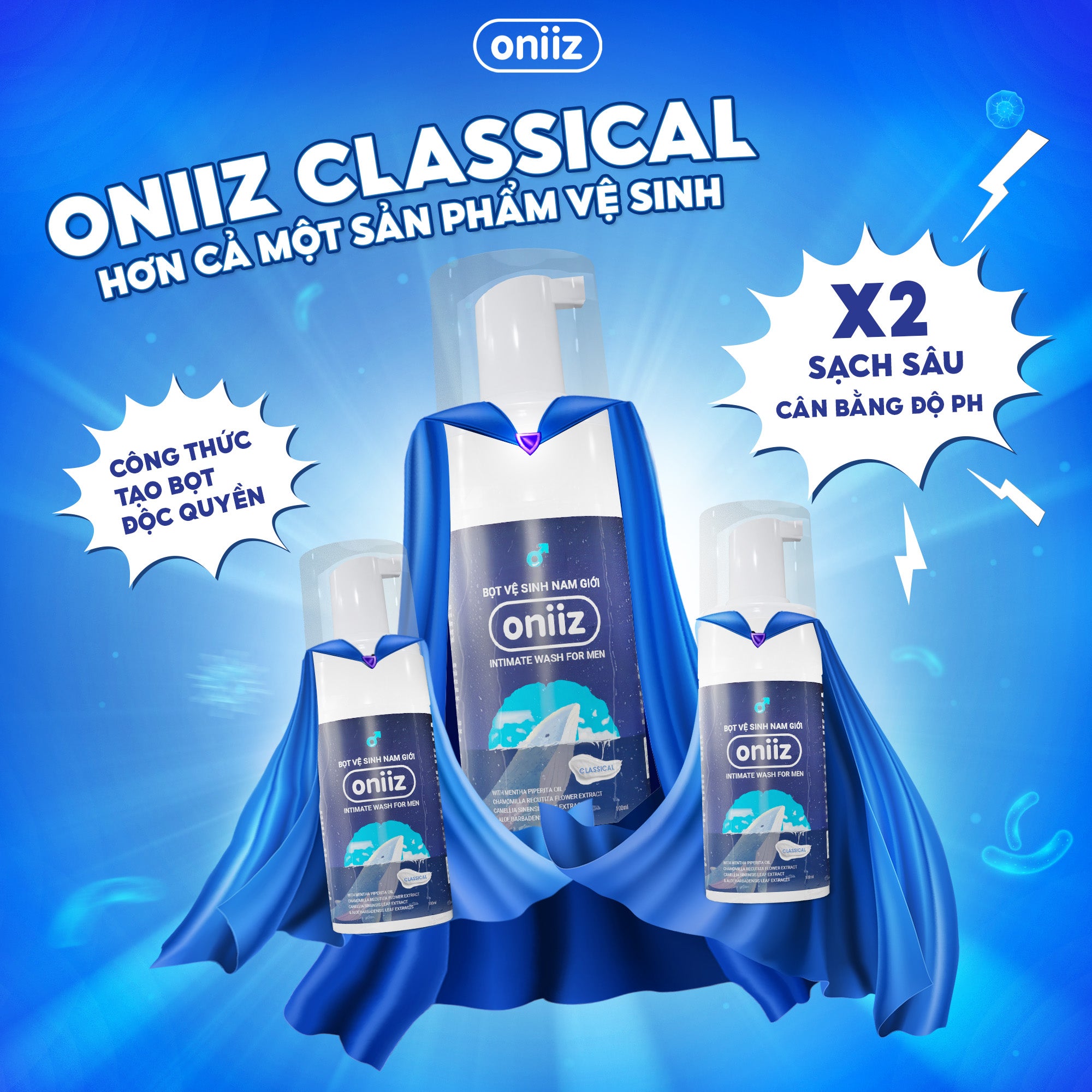 Oniiz Men's Hygiene Foam Classic Scent Classcial 100ml