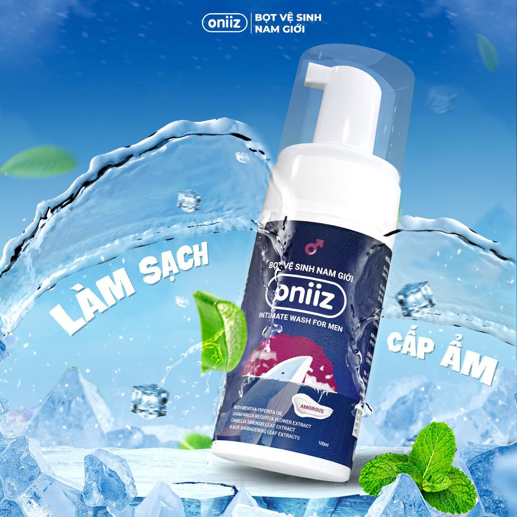 Bọt vệ sinh nam giới Oniiz, Dung dịch vệ sinh nam tạo bọt hương nước hoa 100ml