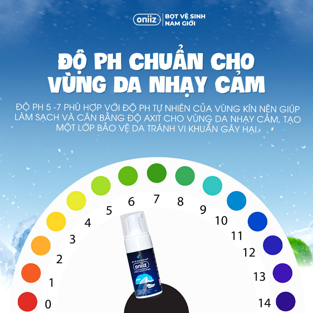 Bọt vệ sinh nam giới Oniiz, Dung dịch vệ sinh nam tạo bọt hương nước hoa 100ml