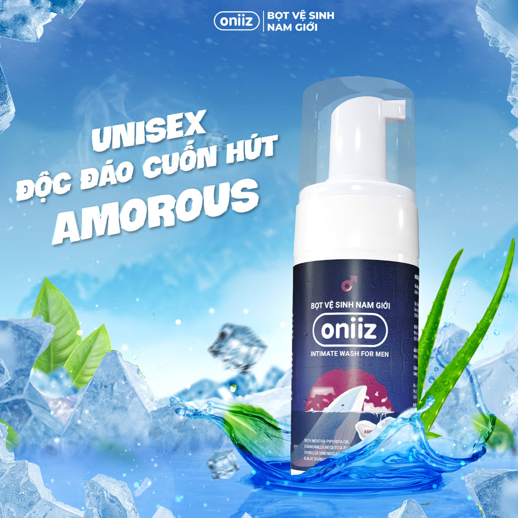 Bọt vệ sinh nam giới Oniiz, Dung dịch vệ sinh nam tạo bọt hương nước hoa 100ml