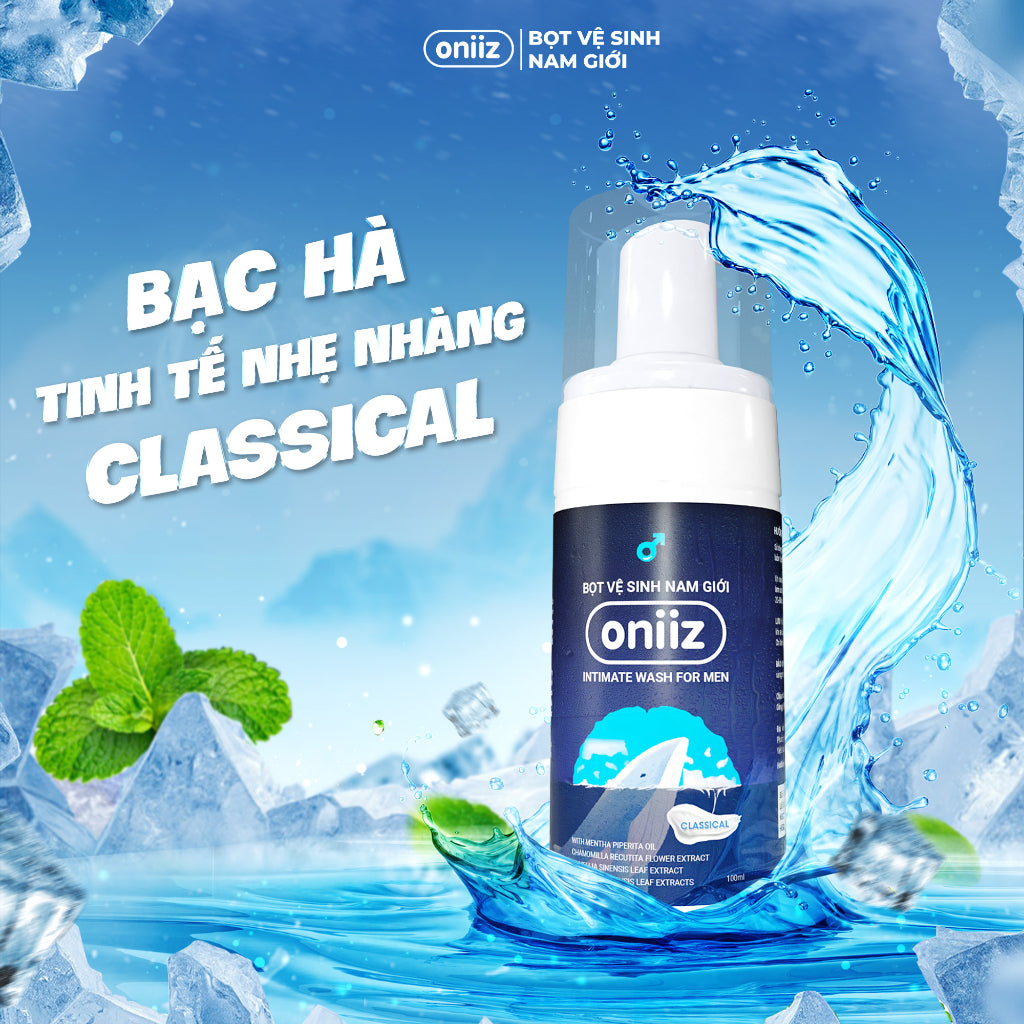 Bọt vệ sinh nam giới Oniiz, Dung dịch vệ sinh nam tạo bọt hương nước hoa 100ml