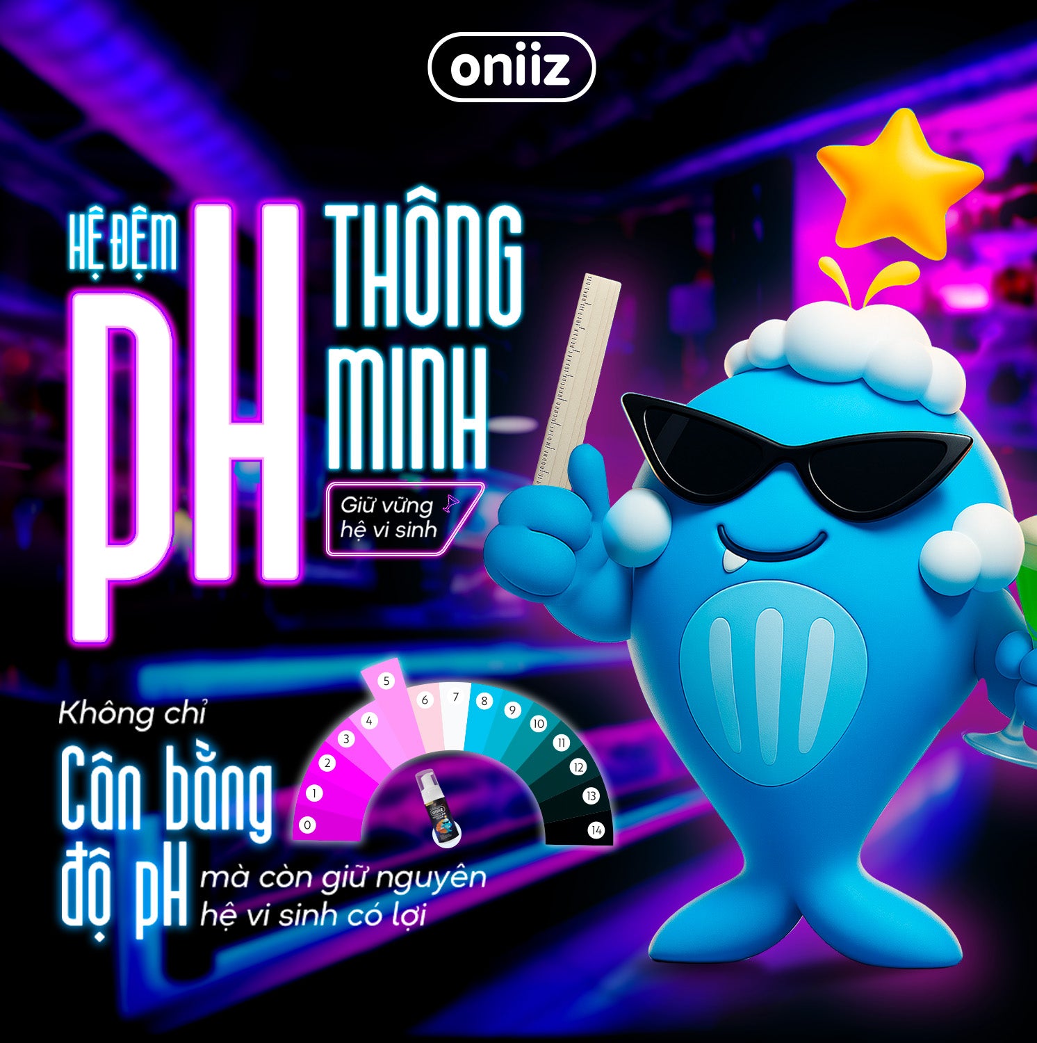 Bọt vệ sinh nam giới Oniiz Plus hương Peachy, dung dịch Masculine foam sạch sâu, mát lạnh, dưỡng ẩm