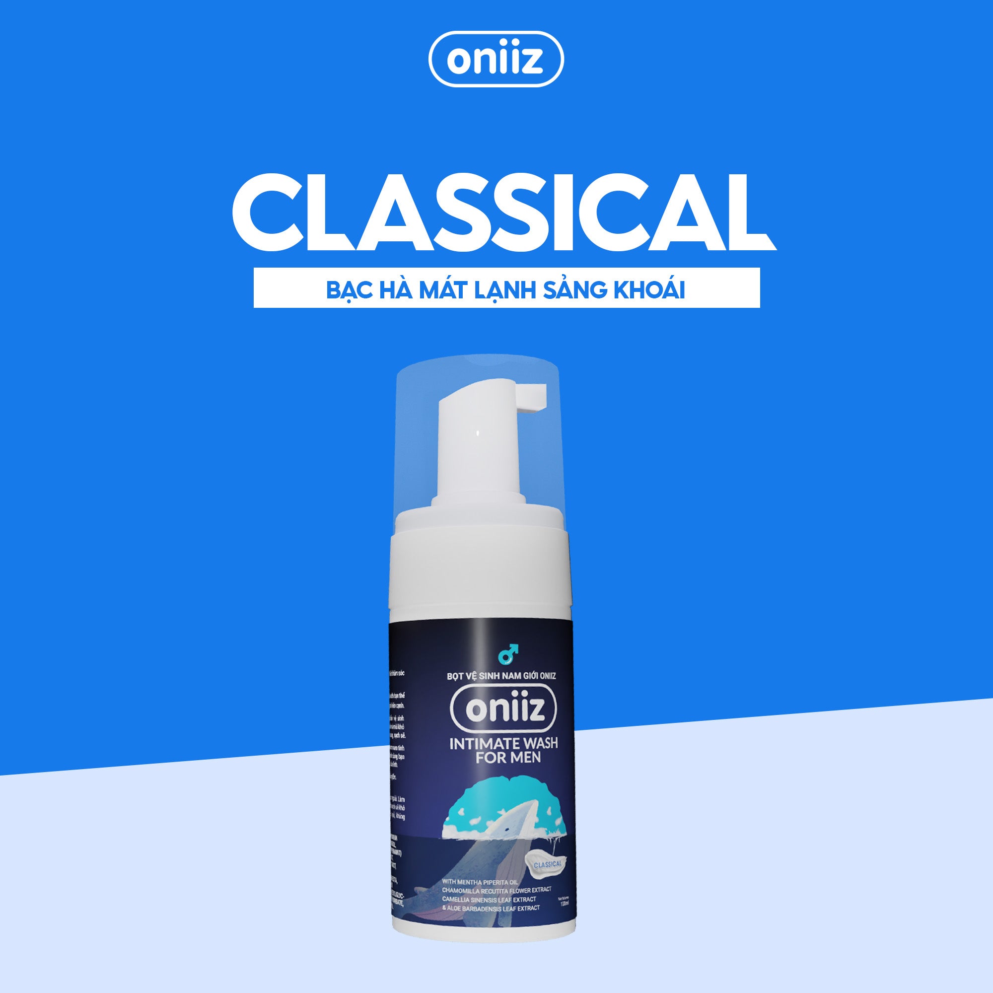Bọt Vệ Sinh Nam Giới Oniiz Hương Cổ Điển Classical 100ml