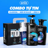 Combo Tự Tin Oniiz - Bọt vệ sinh nam giới Oniiz, Sữa tắm hương nước hoa, Dầu gội sạch gàu, vào nếp, hương thơm nam tính mới ZeroG