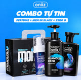 Combo Tự Tin Oniiz - Bọt vệ sinh nam giới Oniiz, Sữa tắm hương nước hoa, Dầu gội sạch gàu, vào nếp, hương thơm nam tính mới ZeroG