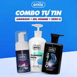 Combo Tự Tin Oniiz - Bọt vệ sinh nam giới Oniiz, Sữa tắm hương nước hoa, Dầu gội sạch gàu, vào nếp, hương thơm nam tính mới ZeroG