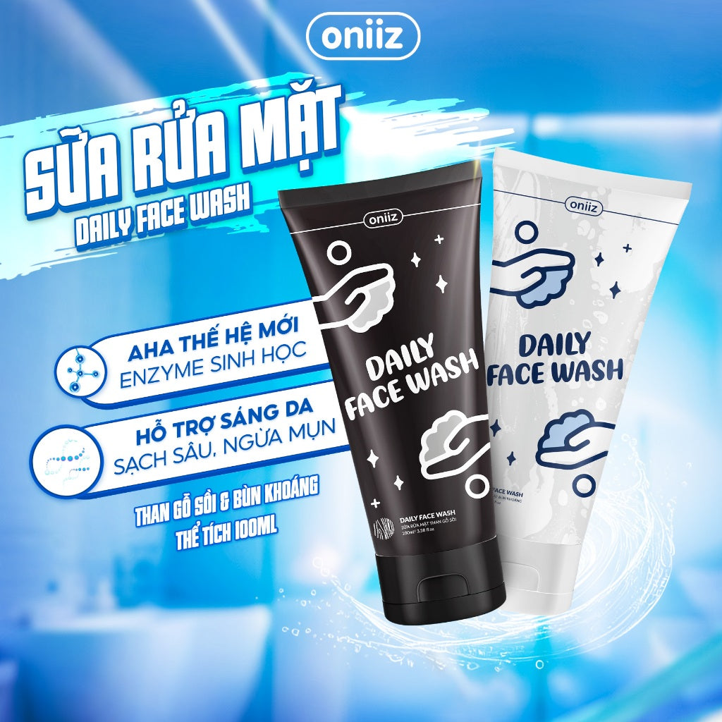 Daily Face Wash Oak Charcoal, Mineral Mud Oniiz 100ml