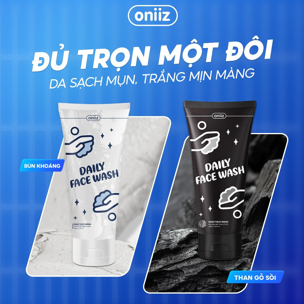 Daily Face Wash Oak Charcoal, Mineral Mud Oniiz 100ml