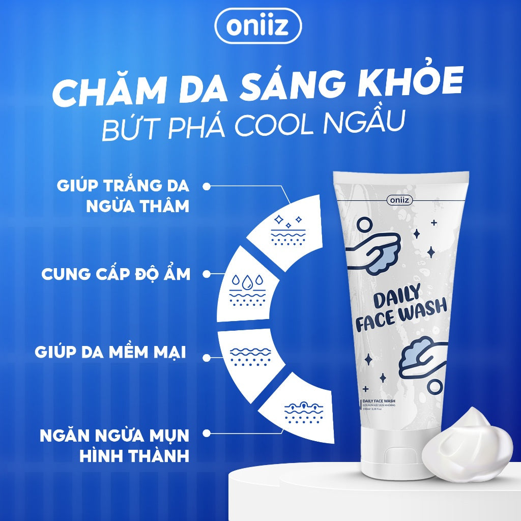 Daily Face Wash Oak Charcoal, Mineral Mud Oniiz 100ml