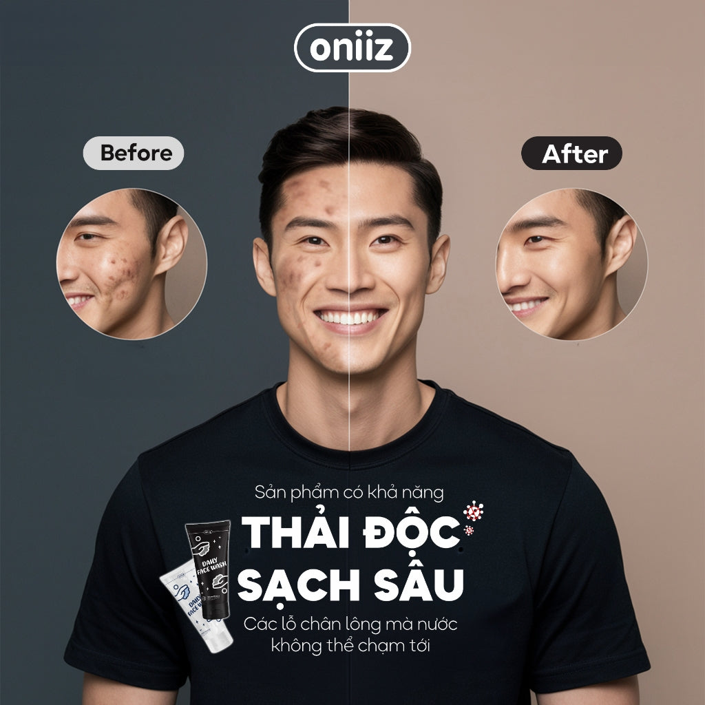 Daily Face Wash Oak Charcoal, Mineral Mud Oniiz 100ml