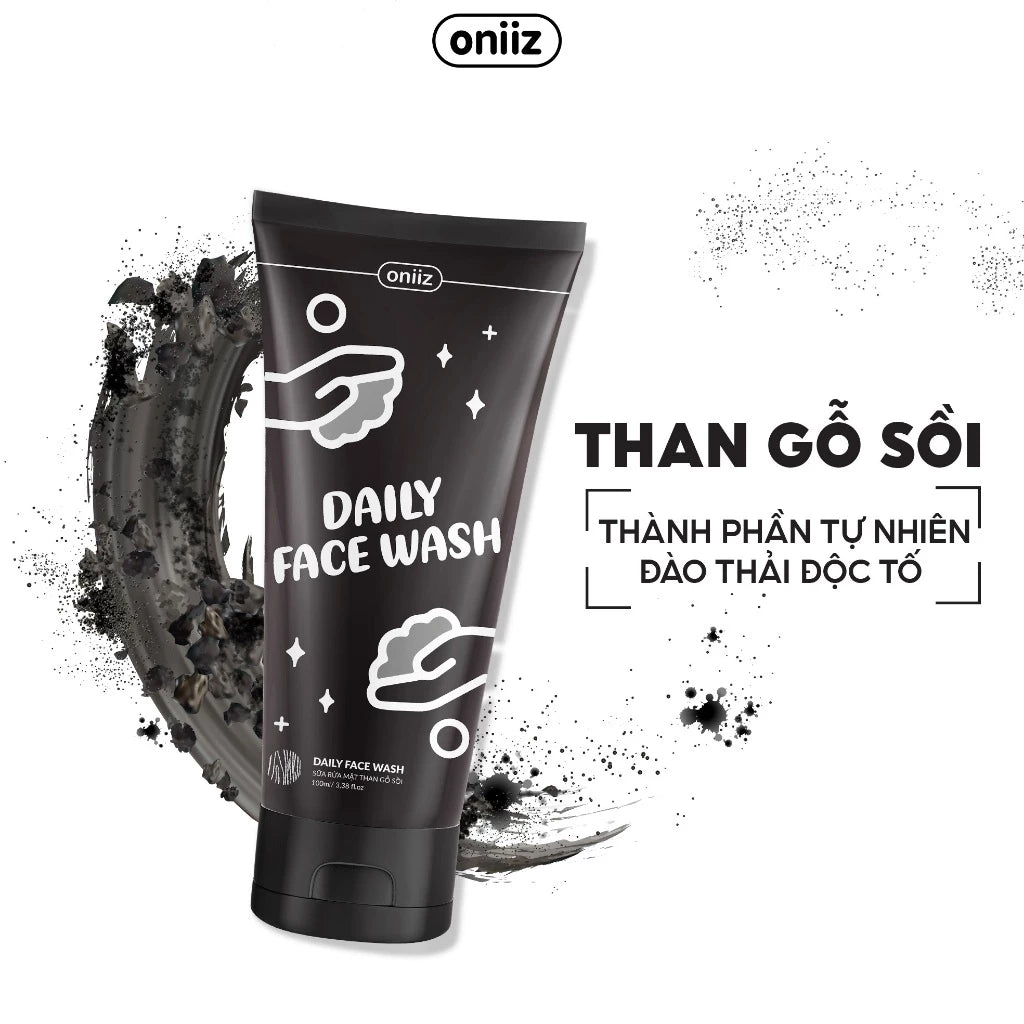 Daily Face Wash Oak Charcoal, Mineral Mud Oniiz 100ml