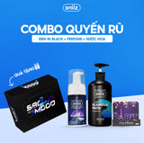 Oniiz Grooming Box - Seductive Fragrance | Men In Black Shower Gel 500ml, Perfume Foam Cleanser 100ml And Facial Cleanser 100ml