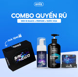 Oniiz Grooming Box - Seductive Fragrance | Men In Black Shower Gel 500ml, Perfume Foam Cleanser 100ml And Facial Cleanser 100ml