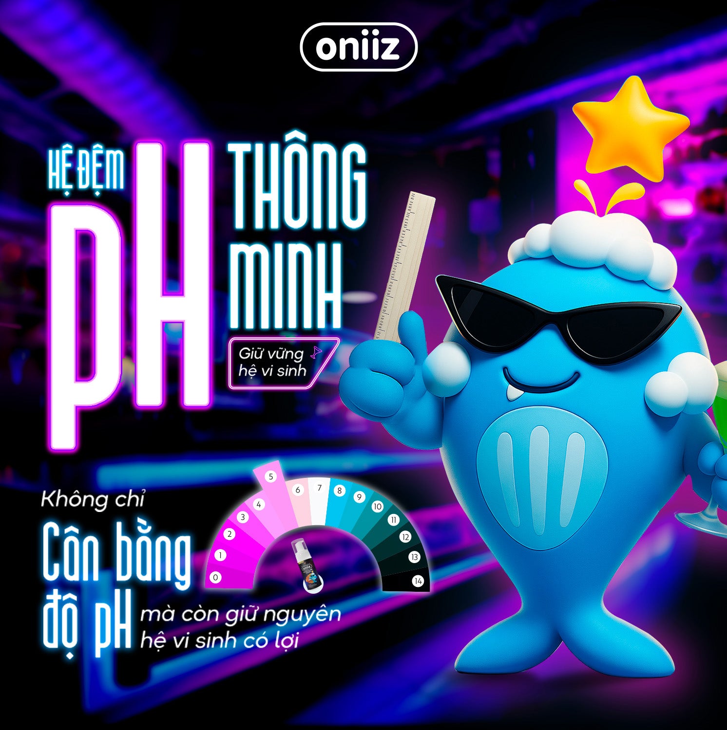 Bọt vệ sinh nam giới Oniiz Plus - Dung dịch Masculine Foam sạch sâu, dưỡng ẩm, hương cocktail 145ml