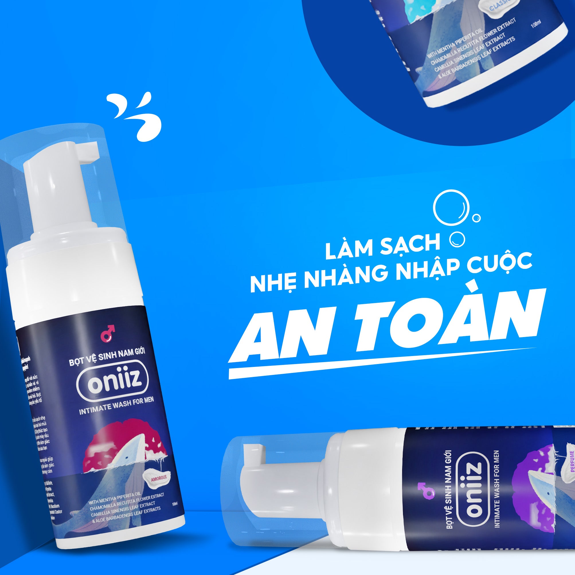 Oniiz Skincare Box | Combo of 3 Men's Cleansing Foams, Men's Cleansing Solution Creates Fine Foam 100ml