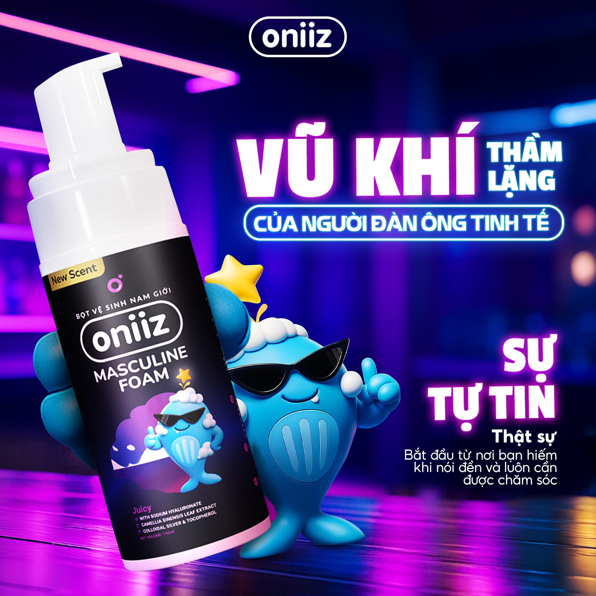 Box quà tặng Bọt vệ sinh nam giới Oniiz Plus Masculine Foam Sạch Chuẩn Men