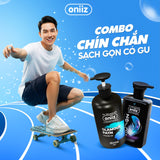Combo Chín Chắn Oniiz - Sữa tắm hương nước hoa hiện đại, Dầu gội nam tính mới ZeroG, Tặng Box đựng cao cấp