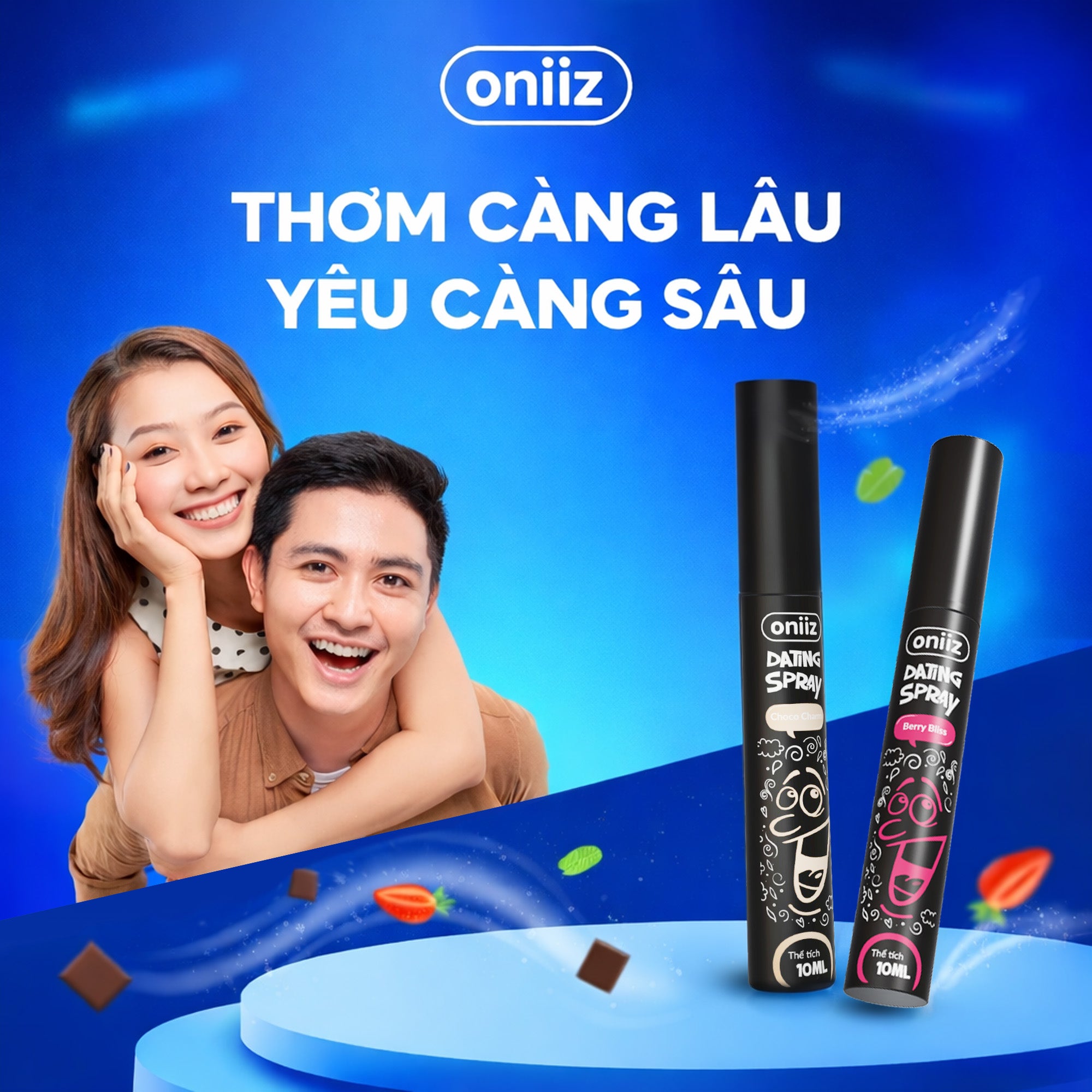 Combo Love Sweet Oniiz | Bọt Vệ Sinh Nam Giới, Xịt Thơm Miệng Dating Spray, Quà tặng nước hoa nam giới miami 4ml