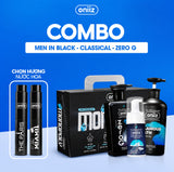 Oniiz Elegant Combo | Men's Hygiene Foam, Perfumed Shower Gel, High-Class Perfume, Organic Mask Gift