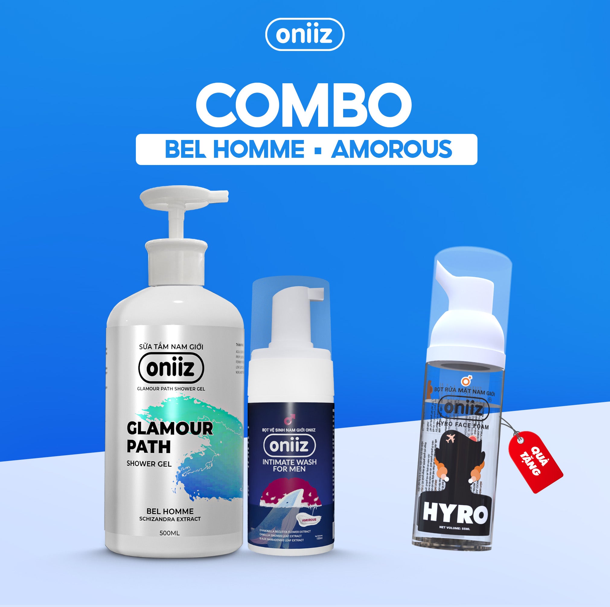 Box Sạc Chất Hương Oniiz - Sữa Tắm Hương Nước Hoa, Bọt Vệ Sinh Nam Giới, Quà Tặng nước hoa nam