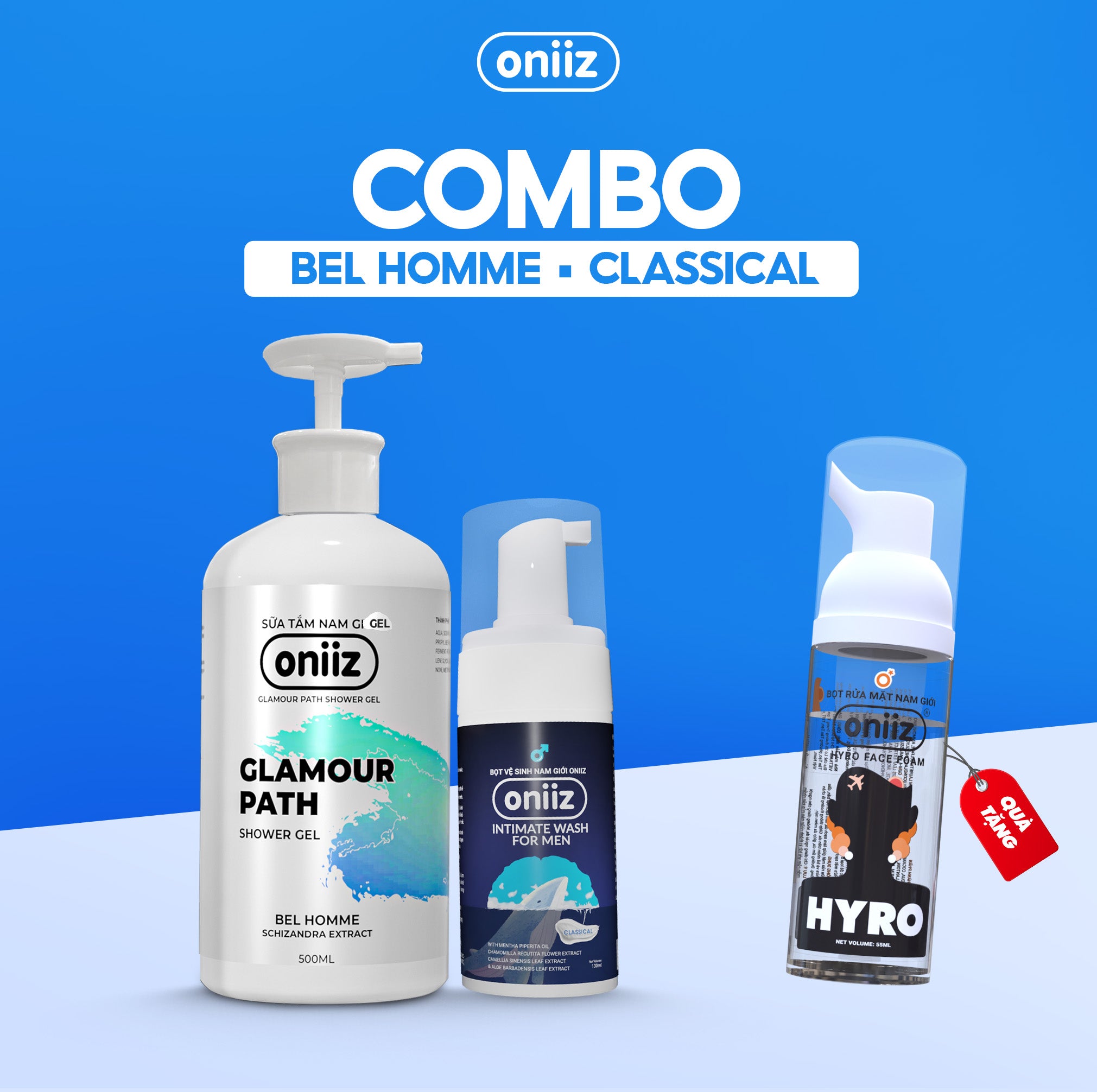 Box Sạc Chất Hương Oniiz - Sữa Tắm Hương Nước Hoa, Bọt Vệ Sinh Nam Giới, Quà Tặng nước hoa nam