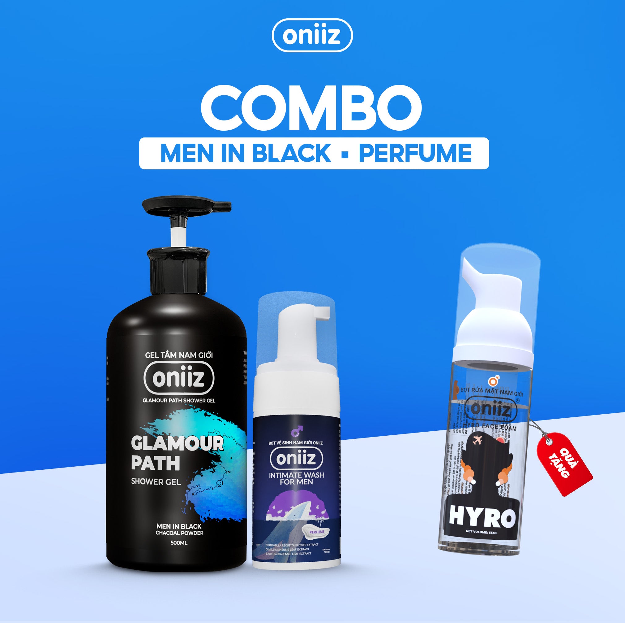 Box Sạc Chất Hương Oniiz - Sữa Tắm Hương Nước Hoa, Bọt Vệ Sinh Nam Giới, Quà Tặng nước hoa nam