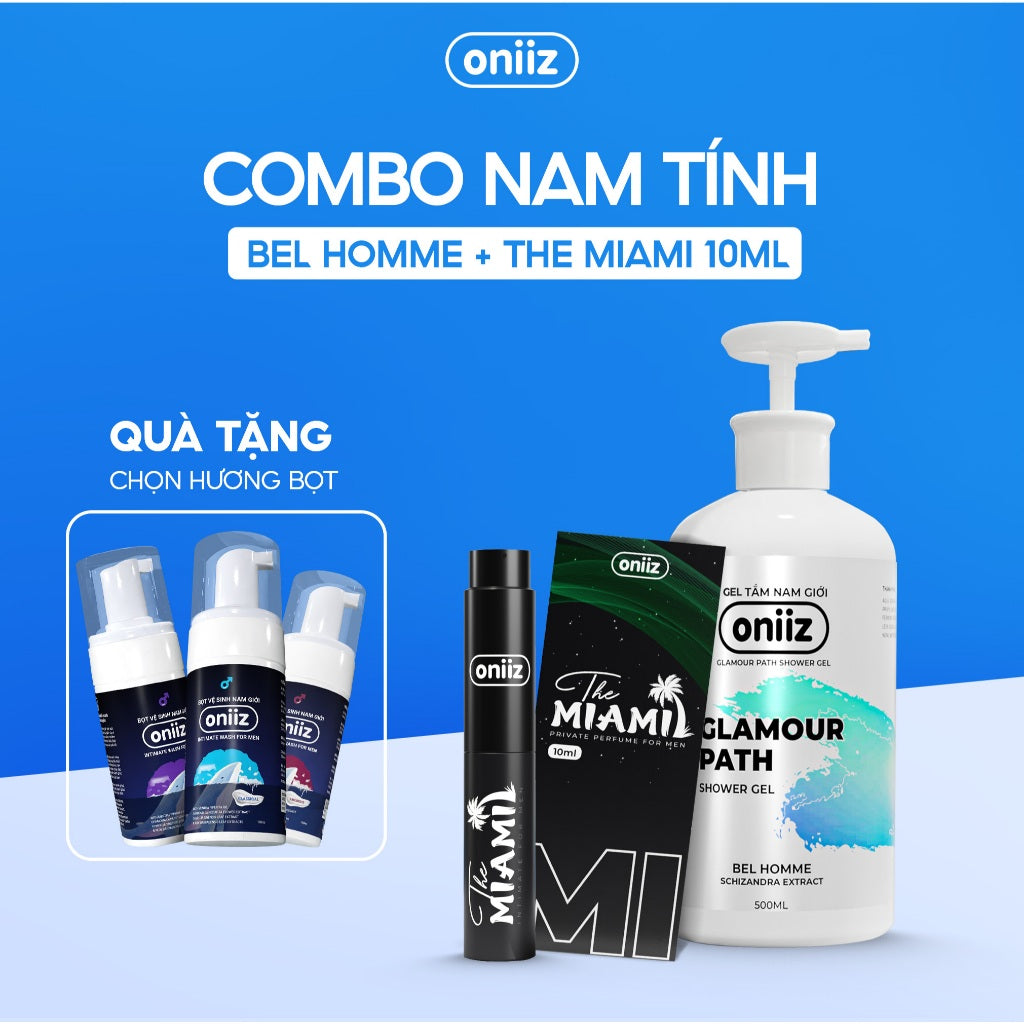 Combo Nam Tính | Sữa Tắm, Nước Hoa Cao Cấp, Tặng Bọt Vệ Sinh Nam 100ml