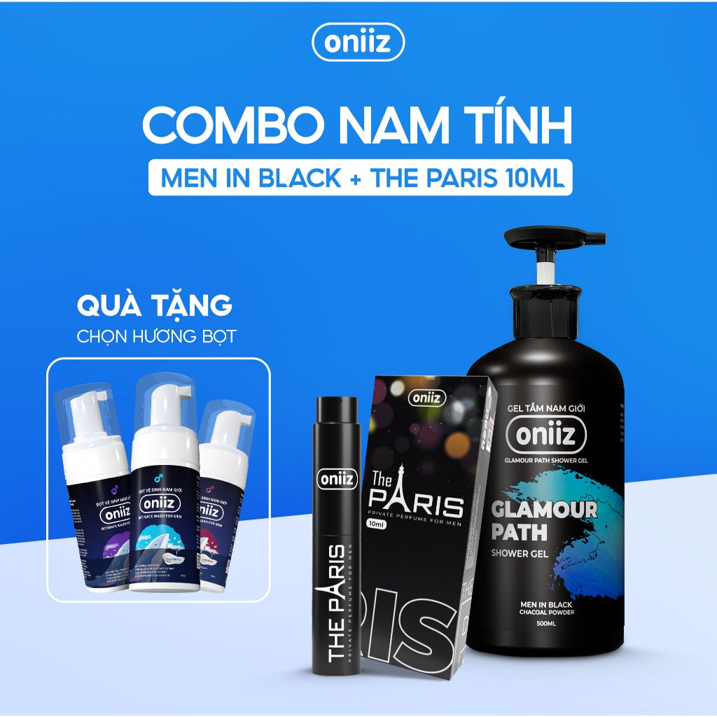 Combo Nam Tính | Sữa Tắm, Nước Hoa Cao Cấp, Tặng Bọt Vệ Sinh Nam 100ml