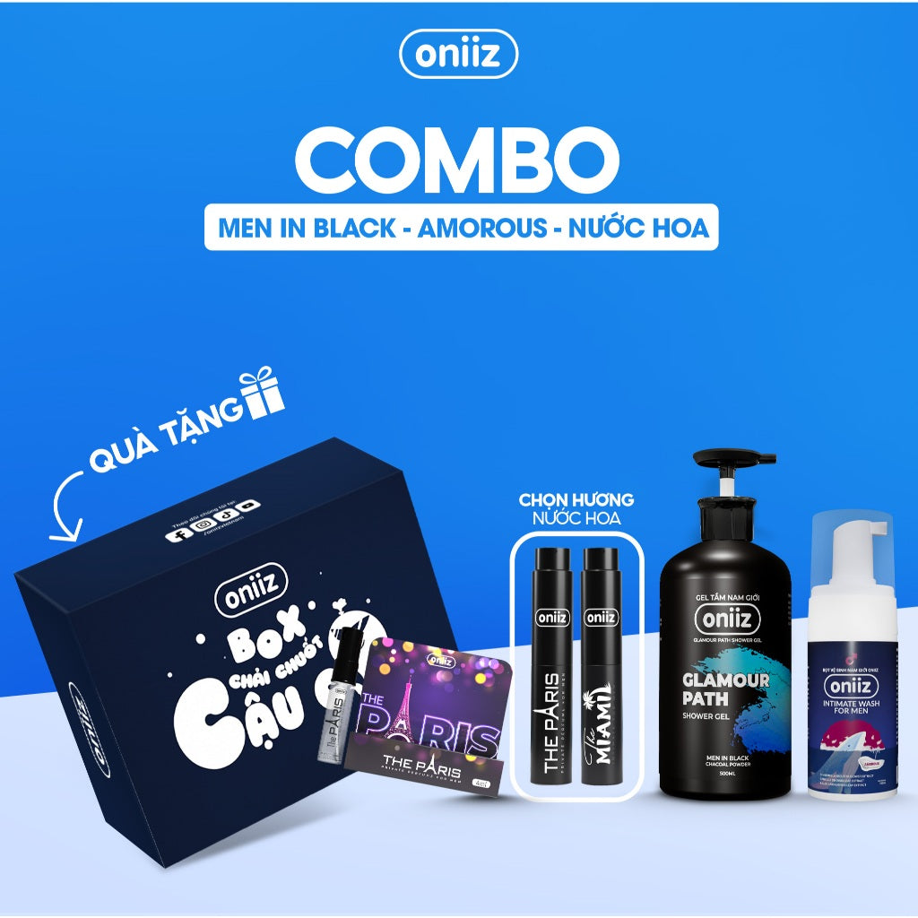Combo Lịch Lãm Oniiz | Bọt Vệ Sinh Nam Giới, Sữa Tắm Hương Nước Hoa, Nước Hoa Cao Cấp, Quà Tặng Nước Hoa Dùng Thử 4ml